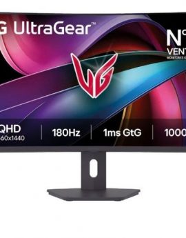 Monitor Gaming Curvo LG UltraGear 32G600A-B 31.5'/ QHD/ 1ms/ 180Hz/ VA/ Regulable en altura/ Negro Reacondicionado