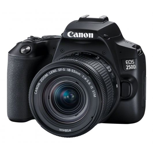 Canon 250D 24MP WiFi Negra + Objetivo EF-S 18-55mm F4-5 Canon 250D 24MP WiFi Negra + Objetivo EF-S 18-55mm F4-5.6 IS STM