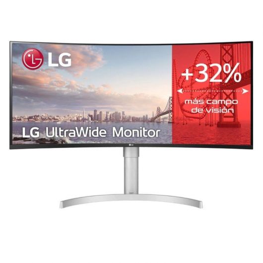 Monitor Profesional Ultrapanorámico Curvo LG 35WN75C-W 35'/ WQHD/ Multimedia/ Blanco