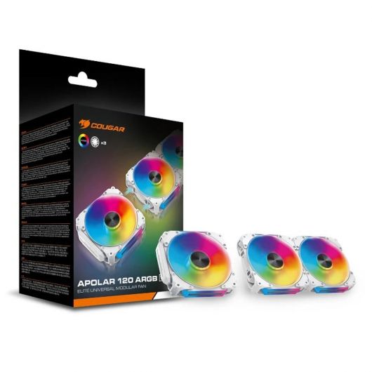 Cougar Ventilador Modular Apolar 120 ArGB White (3pcs) 4 Cougar Ventilador Modular Apolar 120 ArGB White (3pcs)