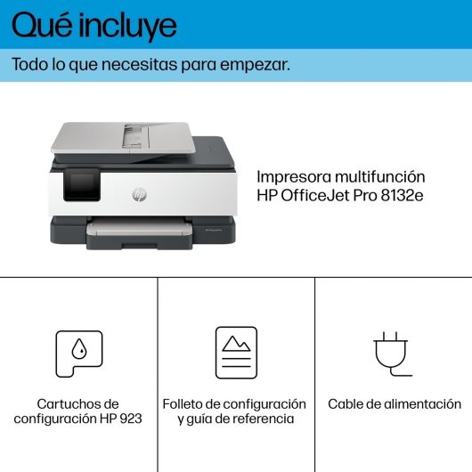 HP OfficeJet Pro 8132e Multifunción Color WiFi Dúplex Fax 5 HP OfficeJet Pro 8132e Multifunción Color WiFi Dúplex Fax