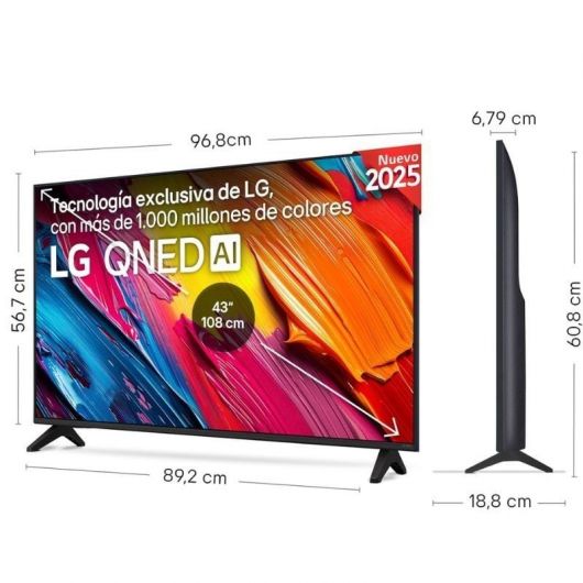 Televisor LG QNED AI QNED70 43QNED70A6A 43'/ Ultra HD 4K/ Smart TV/ WiFi 2 Televisor LG QNED AI QNED70 43QNED70A6A 43'/ Ultra HD 4K/ Smart TV/ WiFi
