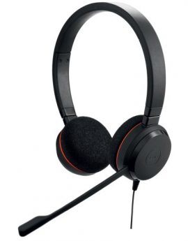 Jabra Evolve 20 Stereo Auriculares con Micrófono Negros