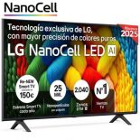 Televisor LG NanoCell 50NANO80A6B 50'/ Ultra HD 4K/ Smart TV/ WiFi