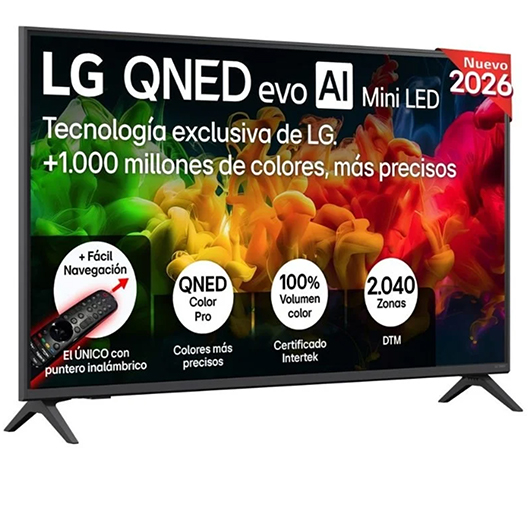 Televisor LG QNED evo AI QNED8EB Mini LED 50QNED8EB3F 50'/ Ultra HD 4K/ Smart TV/ WiFi 4 Televisor LG QNED evo AI QNED8EB Mini LED 50QNED8EB3F 50'/ Ultra HD 4K/ Smart TV/ WiFi