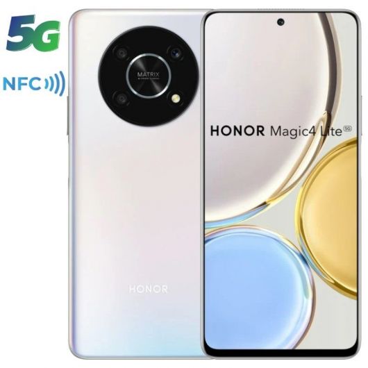 Smartphone Honor Magic4 Lite 6GB/ 128GB/ 6.81'/ 5G/ Titanio Plateado