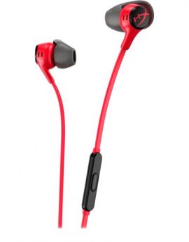HyperX Earbuds II Auriculares Gaming Intraurales con Micrófono Rojos