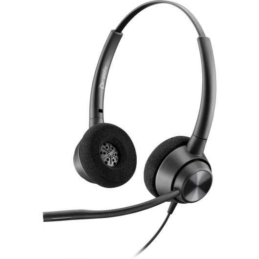 POLY Auriculares binaurales EncorePro 320 con desconexión rápida TAA