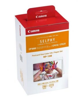Cartucho de Tinta Original Canon RP-108 Multipack/ Tricolor + Papel Fotográfico