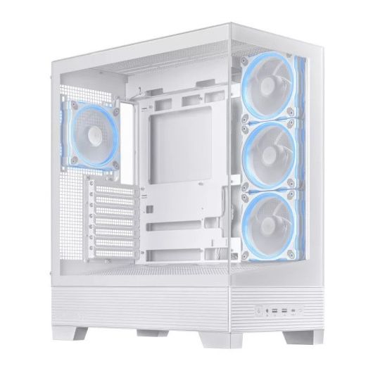 ASUS A31 PLUS ARGB Mid Tower ATX Doble Cristal Templado USB-C Blanca