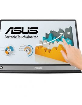 Monitor Asus MB16AMT 15.6” Táctil Multi-touch Multi-usuario Negro, Gris