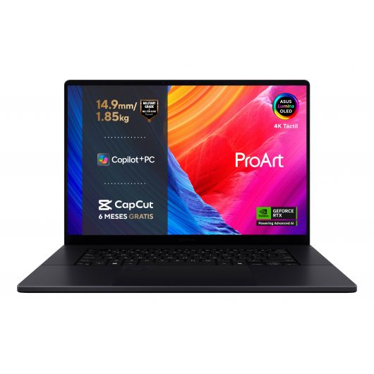 ASUS ProArt P16 OLED H7606WP-SC104W 16' WQUXGA/ AMD Ryzen AI 9 HX 370/ 32GB/ 100GB SSD/ RTX 5070 8GB/ w11 Home Negro Nano 2 ASUS ProArt P16 OLED H7606WP-SC104W 16' WQUXGA/ AMD Ryzen AI 9 HX 370/ 32GB/ 100GB SSD/ RTX 5070 8GB/ w11 Home Negro Nano