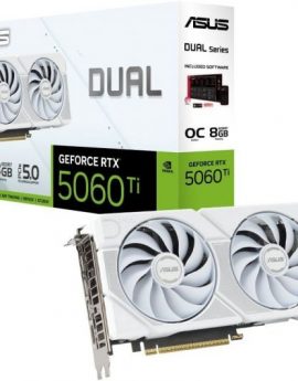 Tarjeta Gráfica Asus Dual GeForce RTX 5060 Ti OC White Edition/ 8GB GDDR7