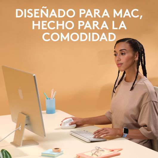 Logitech Lift for Mac Ratón mano derecha RF Wireless + Bluetooth Óptico 4000 DPI Gris pálido 2 Logitech Lift for Mac Ratón mano derecha RF Wireless + Bluetooth Óptico 4000 DPI Gris pálido