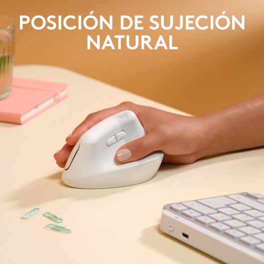Logitech Lift for Mac Ratón mano derecha RF Wireless + Bluetooth Óptico 4000 DPI Gris pálido 3 Logitech Lift for Mac Ratón mano derecha RF Wireless + Bluetooth Óptico 4000 DPI Gris pálido