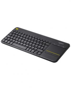 Teclado Logitech k400 Plus Touchpad Inglés Inalambrico Negro