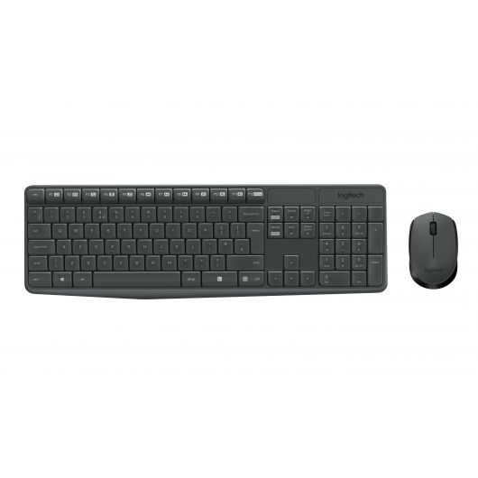 Logitech MK235 Combo Teclado y Ratón Inalámbricos Gris - Francés AZERTY