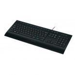 Teclado Logitech K280E Pro Alámbrico QWERTZ Alemán - Membrana Negro Descansa Muñecas Reacondicionado