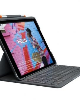 Funda con Teclado Logitech Slim Folio para Tablets Apple Ipad Pro de 10.2' 2019-2020/ Grafito