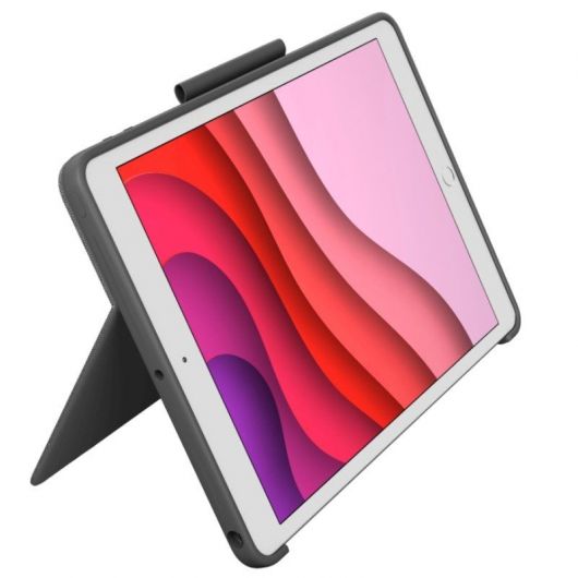 Funda con Teclado Logitech Combo Touch para Tablets Apple Ipad 7ª / 8ª y 9ª Generación 10.2'/ Gris