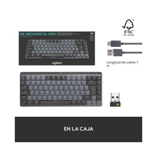 Logitech MX Mini Teclado Mecánico Retroiluminado Inalámbrico Grafito Layout US 3 Logitech MX Mini Teclado Mecánico Retroiluminado Inalámbrico Grafito Layout US
