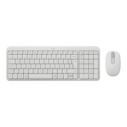Teclado + mouse Logitech MK250 inalambrico blanco