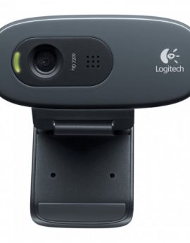 Webcam Logitech C270 HD 3MP Negro - USB 2.0 - Pantalla Panorámica - Micrófono - Portátil, Monitor