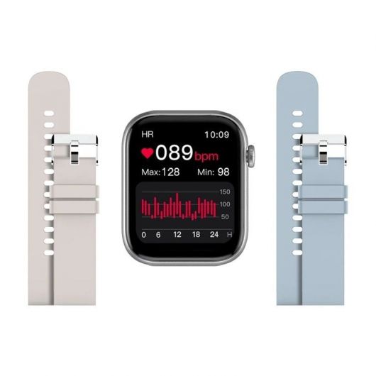 Smartwatch SPC Smartee Duo 9637G/ Notificaciones/ Frecuencia Cardiaca/ Incluye Correa Blanca y Azul