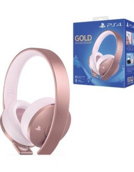 Auriculares inalámbricos Sony Rose Gold  - 7.1 virtual - incluye conector 3.5mm - 2 micrófonos con cancelación de ruido - compatible PS4