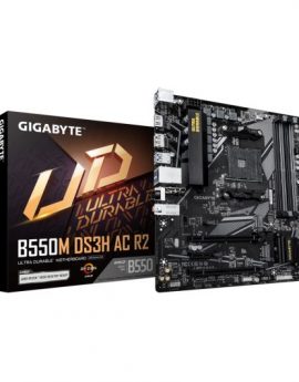 Placa Base Gigabyte B550M DS3H AC R2 B550 AM4 DDR4 Micro ATX Wi-Fi 5 M.2 RAID