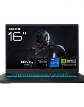 Portatil Gigabyte A16 CVHI3ES864SD Intel Core i7-13620H 32GB 1TB SSD RTX5060 16' sin S.O. Negro