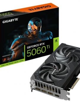 Tarjeta Gráfica Gigabyte GeForce RTX 5060 Ti WindForce OC/ 16GB GDDR7
