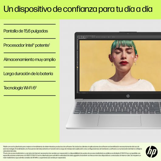 HP 15-fd0035ns Intel Core i3-N305 15 HP 15-fd0035ns Intel Core i3-N305 15.6' FullHD 8GB 256GB SSD Windows 11 Home Blanco