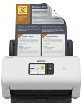 Escáner Documental Brother ADS-4500W con Alimentador de Documentos ADF/ Doble cara