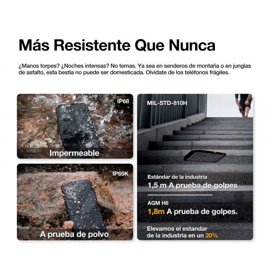 AGM H6 Lite 4G Rugerizado 4GB/128GB 6 AGM H6 Lite 4G Rugerizado 4GB/128GB 6.56’ HD+ Gris