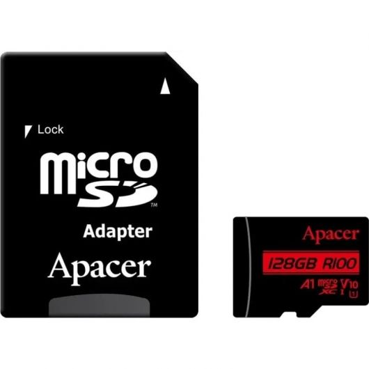 Tarjeta de Memoria Apacer 128GB XC UHS 1 con Adaptador/ Clase 10/ 100MBs 4 Tarjeta de Memoria Apacer 128GB XC UHS 1 con Adaptador/ Clase 10/ 100MBs