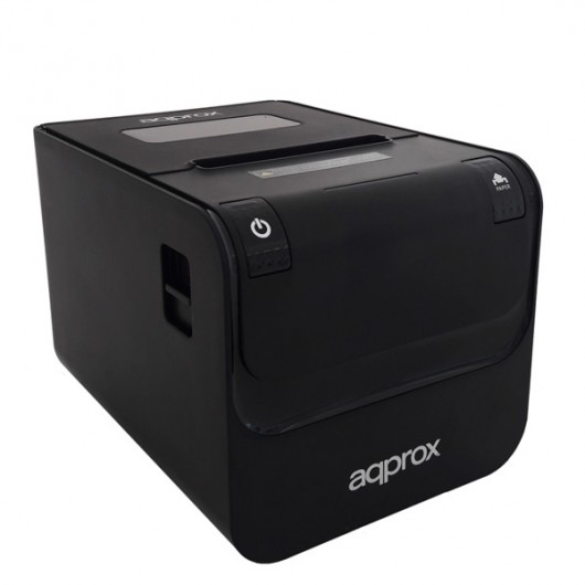 Impresora de tickets térmica Approx appPOS80AMUSE Negra - 250mm/s - papel 80mm - corte automático - usb - lan - rs232 - rj11