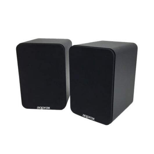 Approx APPSPK02BK Altavoces Inalámbricos Negros con 2 Soportes de Pared