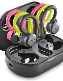 Auriculares Deportivos Bluetooth NGS Ártica Jogger con estuche de carga/ Autonomía 10h/ Negros