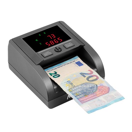 AVPos DT25G Contador Detector de billetes EUR/USD Negro - Alta velocidad de conteo