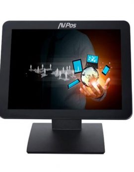AVPos T17 Monitor TPV 17' SXGA 1280x1024 400cd/m2 Tactil True Flat Capacitiva 10 puntos Negro VGA