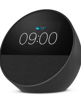 Amazon Echo Spot - Radio Despertador Inteligente con Sonido de Calidad y Alexa Negro