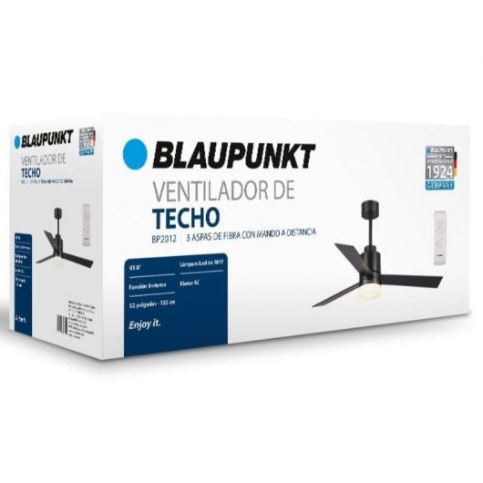 Ventilador de Techo Blaupunkt BP2012/ 65W/ 3 Aspas 132cm 3 Ventilador de Techo Blaupunkt BP2012/ 65W/ 3 Aspas 132cm