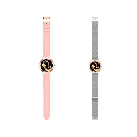 Ksix Lya Rosa / Smartwatch 1 Ksix Lya Rosa / Smartwatch 1.19'/ 2 Correas (metal + Silicona)