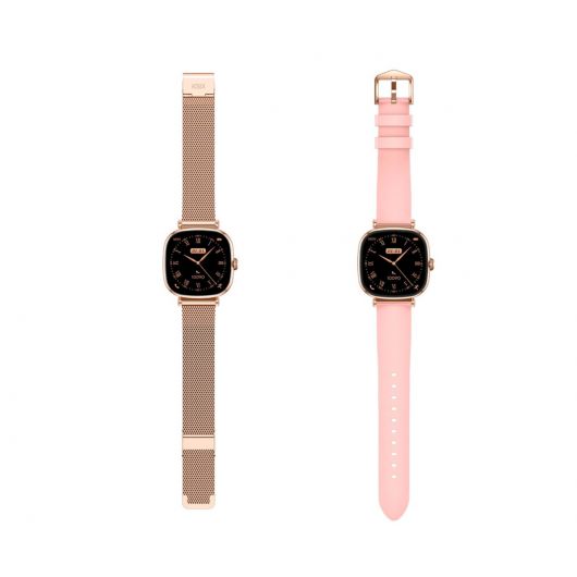 Ksix Iria Rosa / Smartwatch 1 Ksix Iria Rosa / Smartwatch 1.7'/ 2 Correas (metal + Silicona)