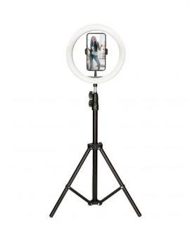 Ksix BXYOUTUB02 / Aro de Luz y Soporte Trípode para Smartphone