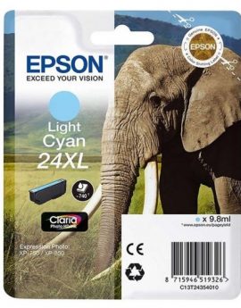 Cartucho de Tinta Original Epson nº24 XL Alta Capacidad/ Cian Claro