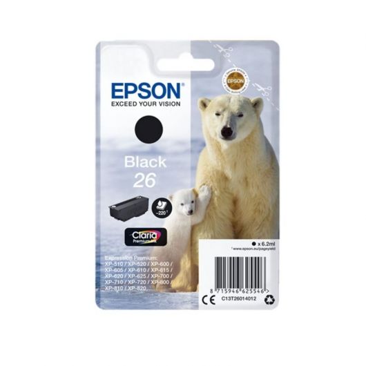 Cartucho de Tinta Original Epson nº26/ Negro