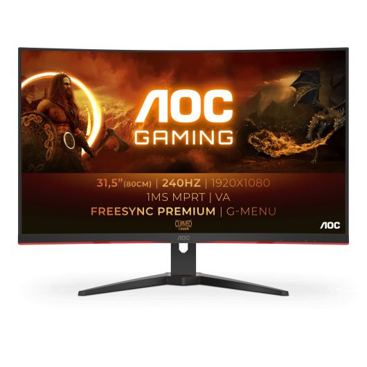 Monitor AOC G2 C32G2ZE/BK pantalla para PC 31.5' Full HD LED 240 Hz FreeSync Curvo Negro