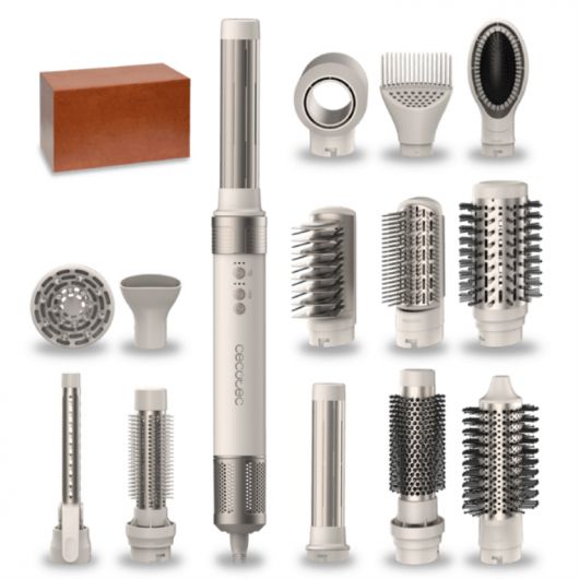 Cecotec Bamba CeramicCare 14in1 AirGlam Champagne Moldeador de Pelo con Tecnología Coanda 1400W